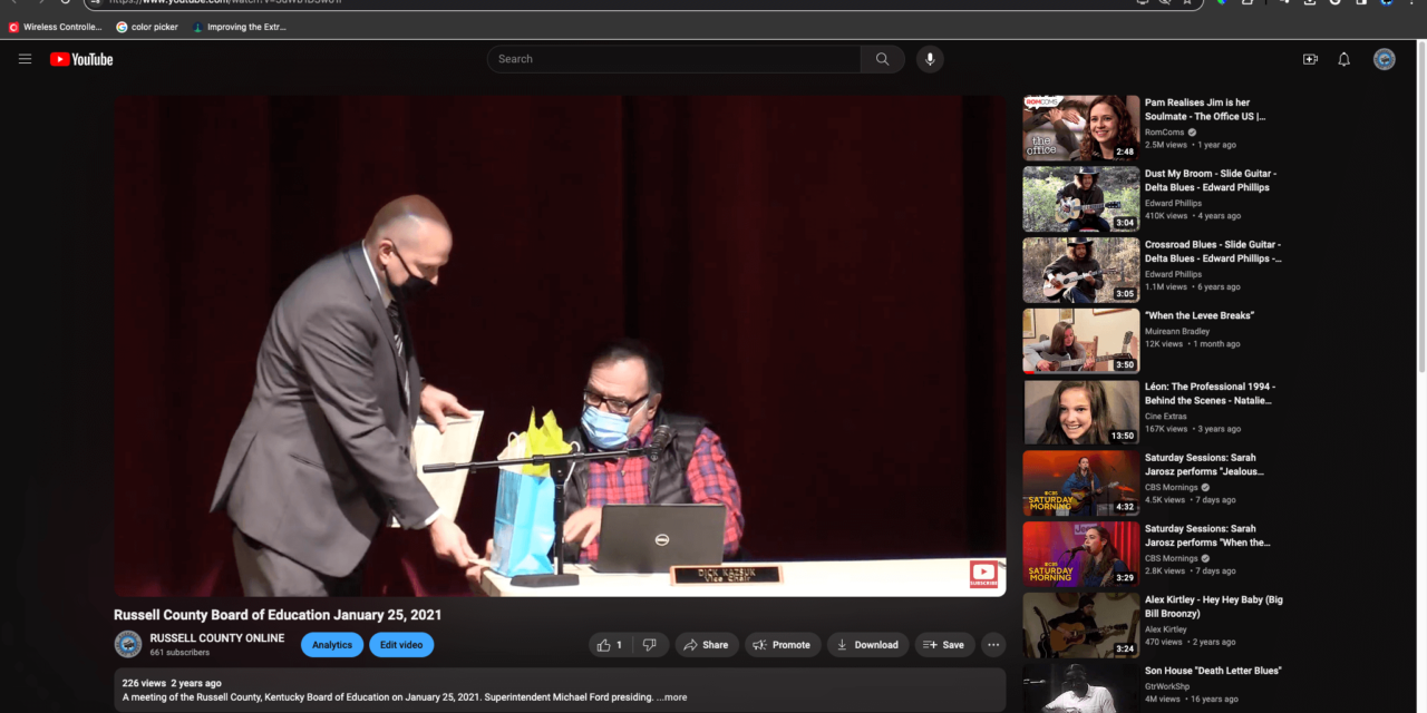 RC Board of Educaton, Jan 25, 2021