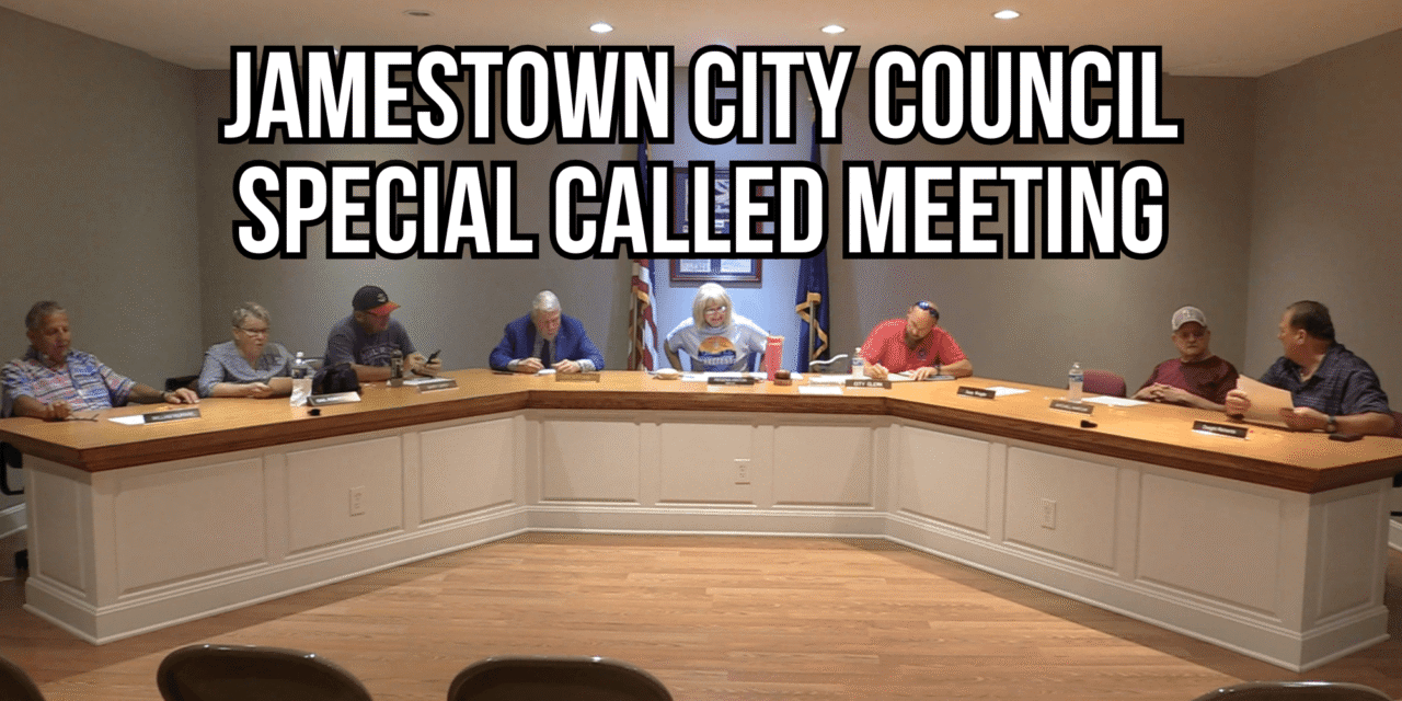 Jamestown City Council SPECIAL CALLED MEETING , May 28, 2026