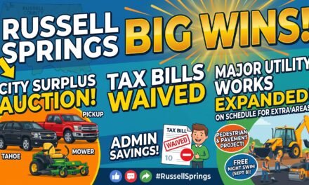 Russell Springs City Council, August 13, 2026.
