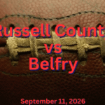 Football – Russell County Lakers vs Belfry Pirates. Sept 11, 2026